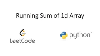 Leetcode - Running Sum of 1d Array Python