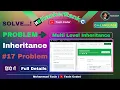 Problem Multi Level Inheritance in C HackerRank problem solving Tasin Coder