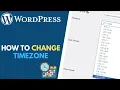 WordPress How to Change Timezone