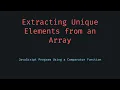 Unique Values by Comparator