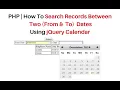 ajax php mysql date range search using jquery 3 3 1 datepicker