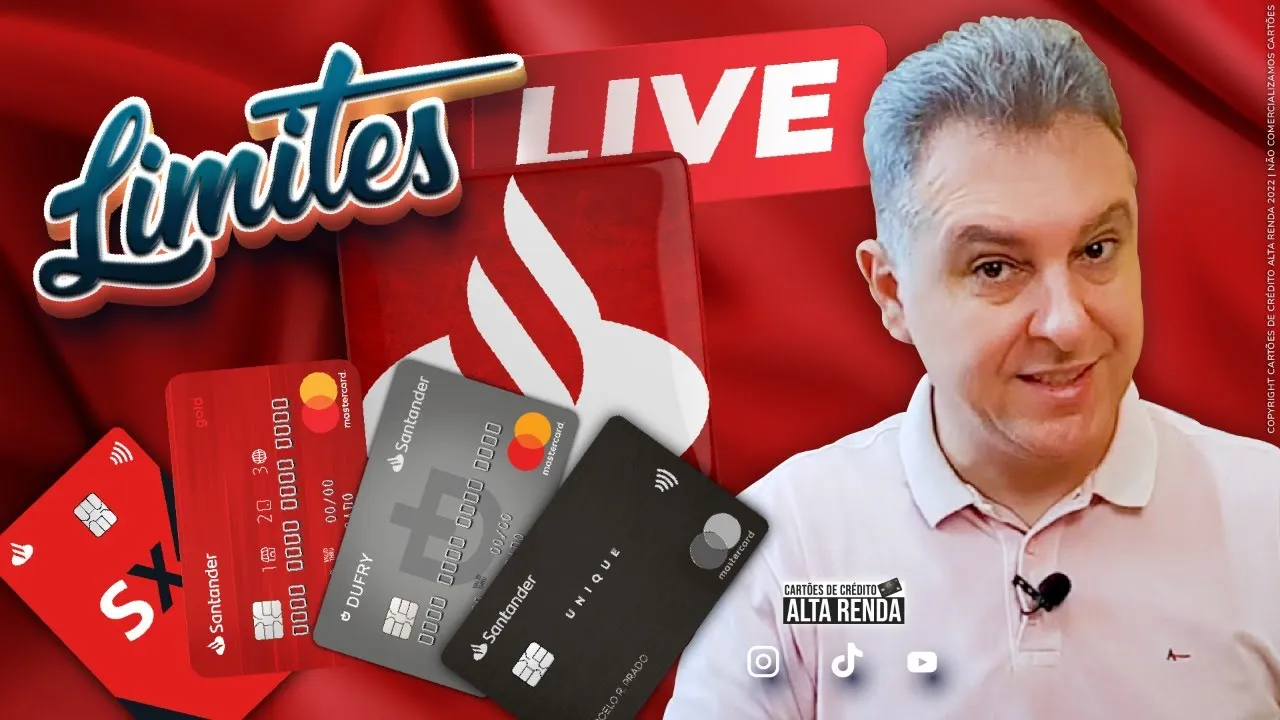 LIVE: BANCO SANTANDER CARTÕES LIMITES, ON, RENDA, COMO AUMENTAR OS LIMITES CARTÕES SANTANDER ?