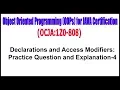 OOPs Declarations and Access Modifiers Practice Question and Explanation - 4