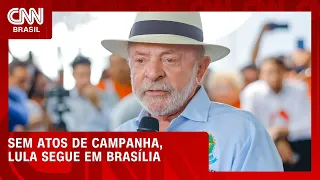 Sem atos de campanha eleitoral, Lula permaneceu em Brasília nesta segunda (24) | CNN PRIME TIME