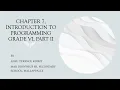 Chapter 7 Introduction to Programming Grade Vi Part 2