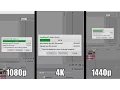 Intel i3 4170 Render Test 1080p 1440p 4K Comparison