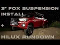 N80 Hilux EASY 3 lift - Fox Phatbars Black Coils