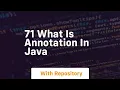 71 what is annotation in java