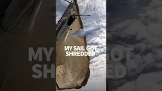 My genoa sail got shredded #windedvoyage #sailinglifestyle #africatravel #sailing