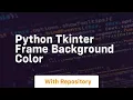 python tkinter frame background color