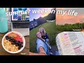 summer week in my life vlog friends tanning shopping hauls