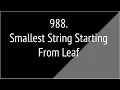 Smallest String Starting From Leaf Leetcode 988