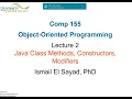 COMP 155 Object-Oriented Programming Lecture 2