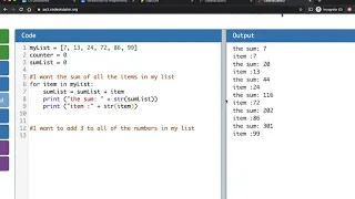 for-loops with lists Python