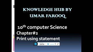 10th class chapter Print using statement in BASIC ch output statement in BASIC
