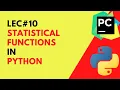 Python Statistical Functions How to Apply Min Max Sum Mean Median Mode to Numerical Data