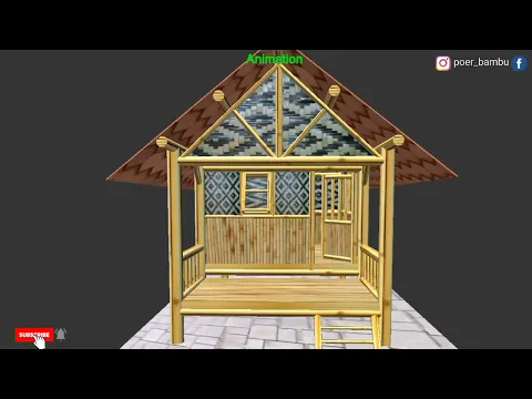 Download MP3 Desain rumah bambu panggung 1 kamar