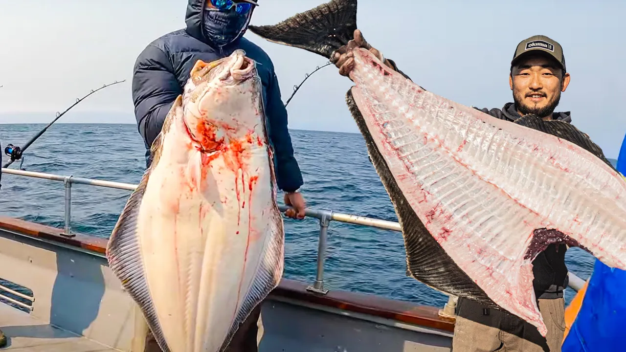 FILLETING A HUGE HALIBUT   Trip of a Lifetime with Subscribers Prt.2