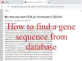 How to find a gene sequence from genomic data bases