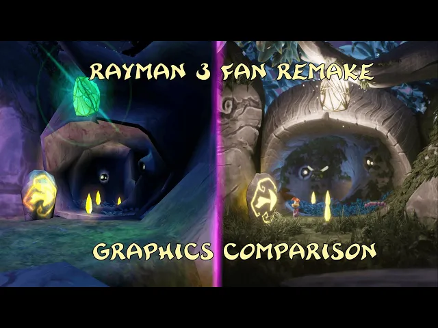 Rayman 3 fan remake graphics comparison