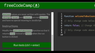 Understanding Boolean Values freeCodeCamp Basic Javascript