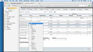 1 Creating the comments table and inserting data - CMS COMMENTS