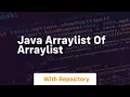 java arraylist of arraylist