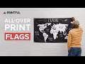 Custom All-Over Print Flags Printful Print on Demand Room Decor