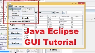 Java Eclipse GUI Tutorial 21 How to Use JMenuBar JMenu JMenuItem JComboBox JRadioButton