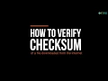 How to Verify Checksum in Linux GUI and Command Line