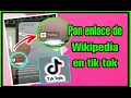 How to ADD a Wikipedia link to my TIK TOK S the easy way