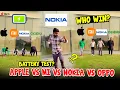 Apple vs Mi vs Nokia vs Oppo ~ Battery Test 🔋 ~ Who wins ? ~ Old is Gold ~ Dushyant Kukreja #shorts