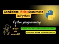 if-else Conditional Statement In Python Beginners Tutorial In Hindi