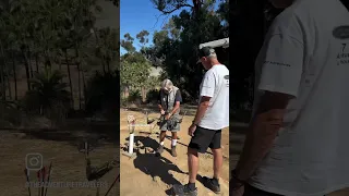 Adventure #52 of 57 – Shooting a bow and arrow at targets (bullseye!) Thanks Bob!