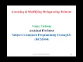 Accessing and Modifying Strings Using Pointers