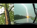 INSANELY Close Lightning Hits Tree in Oklahoma