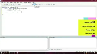 Basic Java Adding Subtraction Multiplying Division using JCreator