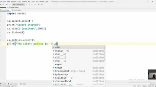 client server socket programming example 1 in python
