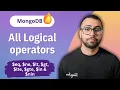 Comparison operators in MongoDB in Hindi eq ne lt gt lte gte in nin