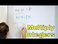 Multiplying Integers Multiply Negative Positive Numbers - 7-2-3