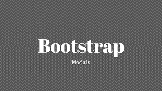Using Bootstrap Modals