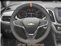 MEWANT - - for Chevrolet Malibu Equinox Hand Stitch Car Steering Wheel Cover Installing