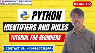Python Demo 02 Python Identifiers and Rules Programming Tutorial for Beginners Evening Batch