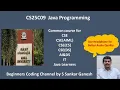 Java Programming CS25C09 All Topics Explanation and Demonstration Anna University Tamil