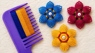 It's so Beautiful. Amazing Hand Embroidery Flower design idea.Super Hand Embroidery Flower design 