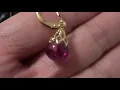 ROSS SIMONS 1 20 ct t w Floating Ruby Drop Earrings in 14kt Yellow Gold