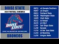 2024 Boise State Broncos Football Schedule