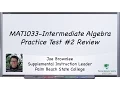 Questions 28-29 Identify the Polynomial and Degree MAT1033C Practice Test