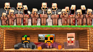 apocalipsis de aldeanos mutantes vs base segura en minecraft