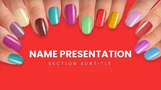 Stunning Manicure PowerPoint Template for Nail Salons